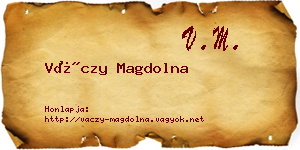 Váczy Magdolna névjegykártya