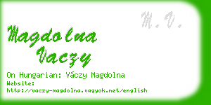 magdolna vaczy business card